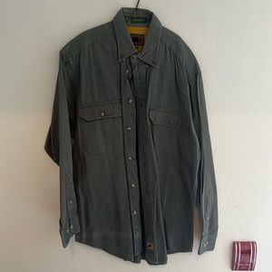 Green long sleeve dress shirt.